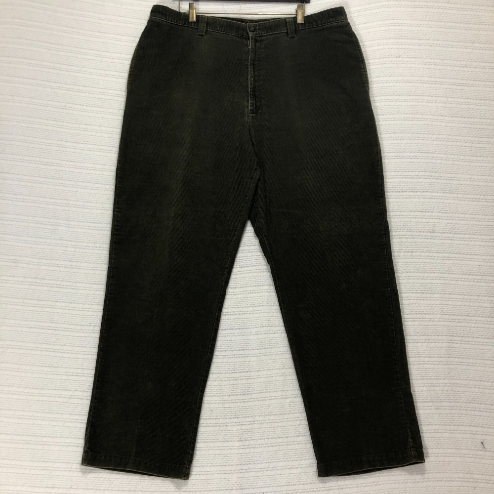 L.L.Bean‎ Corduroy Pants Straight Leg Olive Green Casual Mens W40 L32